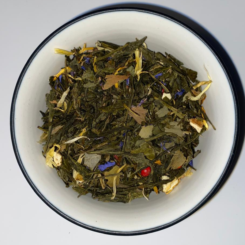 Thé vert aromatisé - Tendre passion